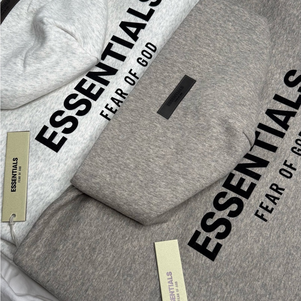 Essentials Heather Gray And Light Gray Sweatshirts - image 1